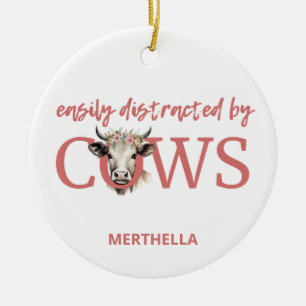 Décoration En Céramique PERSONNALISÉ FACILEMENT DISTRAIT PAR LES VACHES Vi
