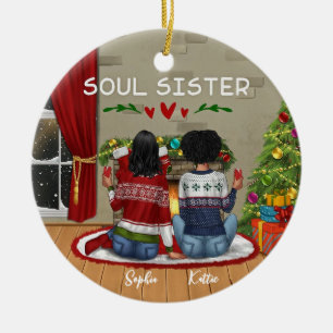Décoration En Céramique Personnalisé Joyeux charistmast Soul Sister