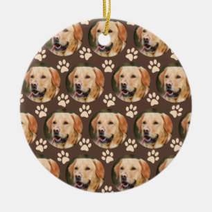 Décoration En Céramique Personnalisé Motif photo animal chien Brown