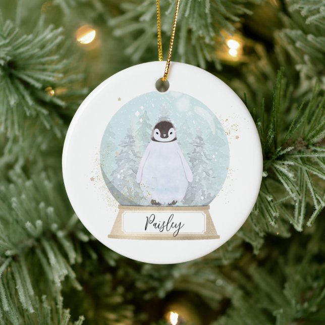 Décoration En Céramique Personnaliser le Noël des pingouins (Arbre)