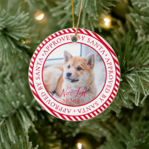 Décoration En Céramique Pet Photo Père Noël Nice Liste Membre Noël