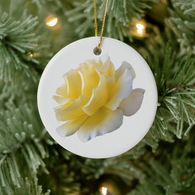 Décoration En Céramique Pétales de rose jaune (Arbre)
