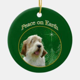 Décoration En Céramique Petit Basset Griffon Vendeen Peace