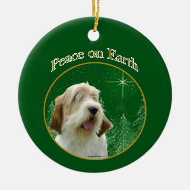 Décoration En Céramique Petit Basset Griffon Vendeen Peace (Devant)