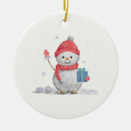 Décoration En Céramique petit bonhomme de neige