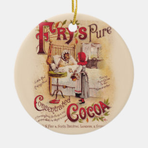 Décoration En Céramique Petit cacao à chapeau rouge