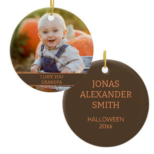 Décoration En Céramique Petit-enfant Grand-père Halloween Photo