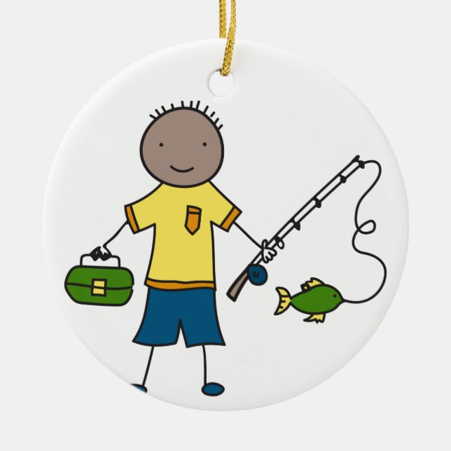 Décoration En Céramique Petit pêcheur (Devant)