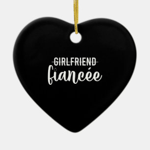Décoration En Céramique Petite amie Fiancée Cadeau de Fête d'Engagement En