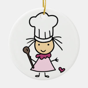 Décoration En Céramique Petite fille de chef