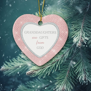 Décoration En Céramique Petite-fille Élégantes lumières Noël rose
