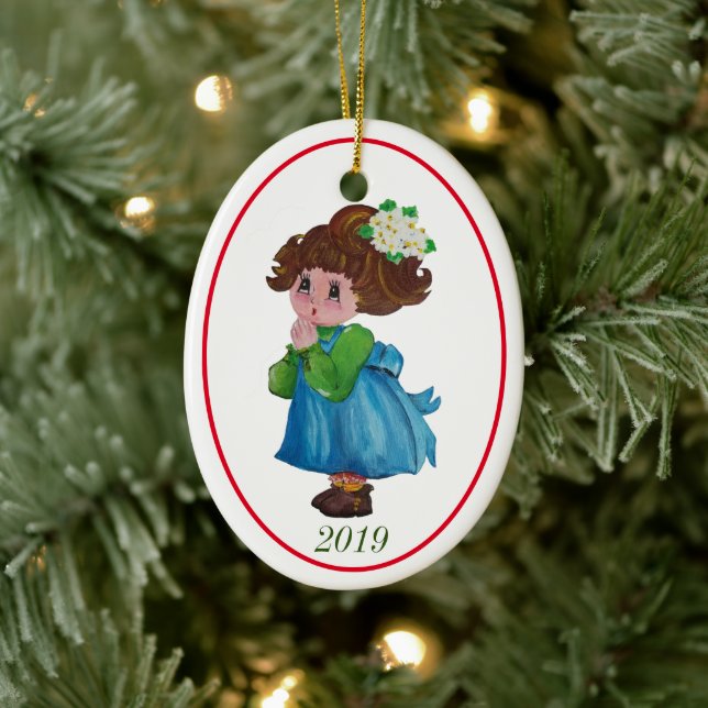 Décoration En Céramique Petite fille priant (Arbre)