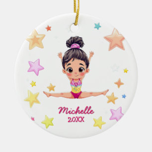 Décoration En Céramique Petite Gymnaste Personnalisée Noël