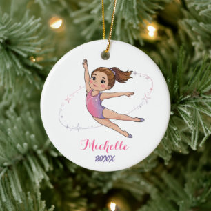 Décoration En Céramique Petite Gymnaste Personnalisée Noël