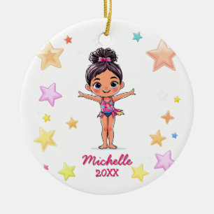 Décoration En Céramique Petite Gymnaste Personnalisée Noël