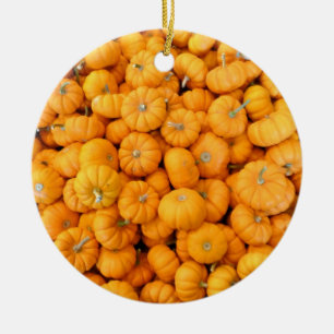 Décoration En Céramique Petits Citrouilles de récolte de automne orange