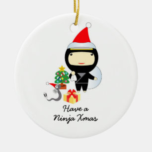 Décoration En Céramique Peu d'ornement de Noël de Ninja