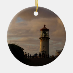 Décoration En Céramique Phare de Kilauea à Dusk