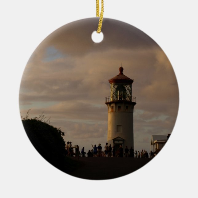 Décoration En Céramique Phare de Kilauea à Dusk (Devant)