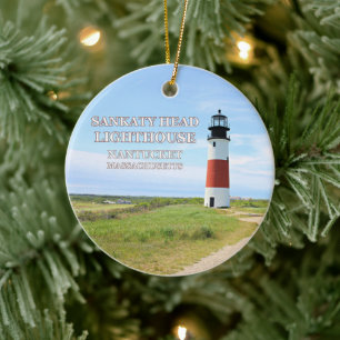 Décoration En Céramique Phare de Sankaty Head, Nantucket MA Ornament