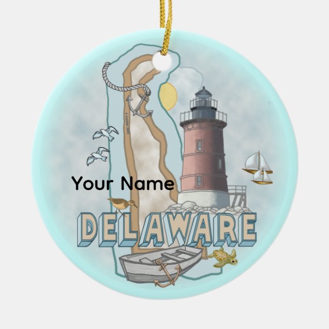 Décoration En Céramique Phare du Delaware (Devant)