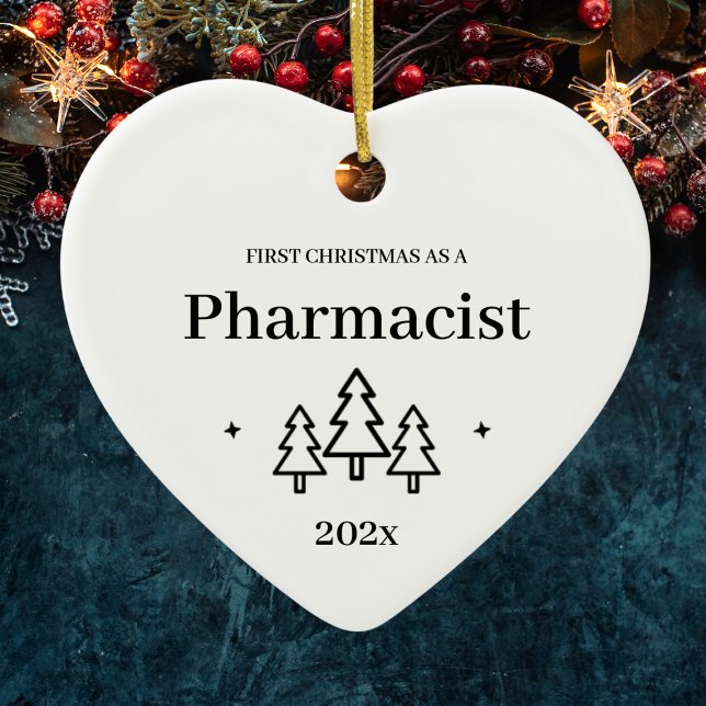 Décoration En Céramique Pharmacien Nouveau travail Diplôme de Noël (Pharmacist New Job Graduation Christmas Ornament
)