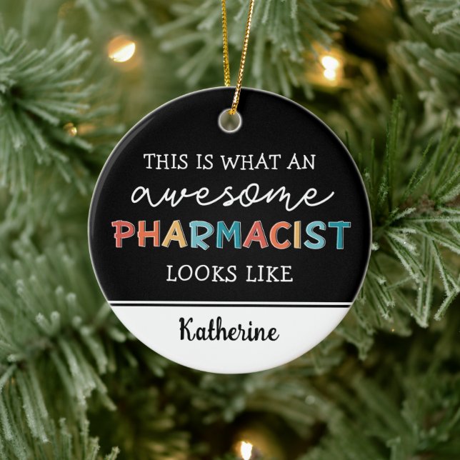 Décoration En Céramique Pharmacien personnalisé Funny Awesome Pharmacist (Arbre)