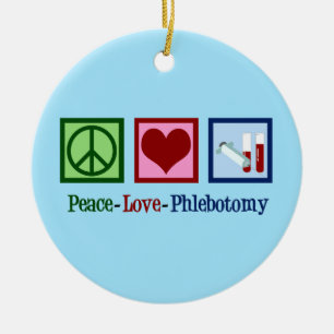 Décoration En Céramique Phlebotomie Peace Love