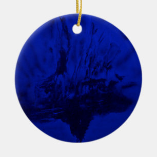 Décoration En Céramique Phoenix se levant dans le bleu de minuit