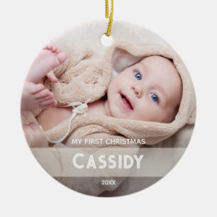 Décoration En Céramique Photo Baby 1er Noël