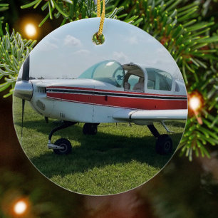 Décoration En Céramique Photo d'avion cool, Joyeux Noël, Personnaliser