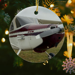 Décoration En Céramique Photo d'avion cool, Joyeux Noël, Personnaliser