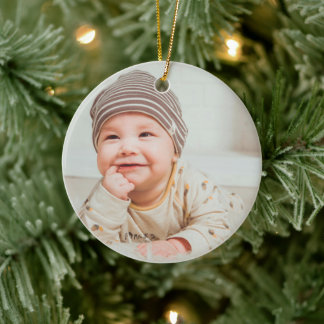 Décoration En Céramique Photo de bébé de Noël
