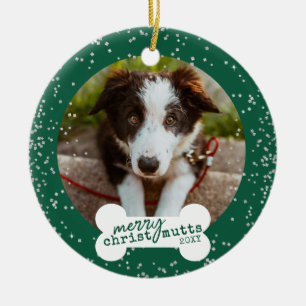Décoration En Céramique Photo de chien de chien de compagnie vert pâle de 