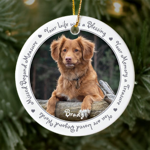 Décoration En Céramique Photo de chien Sympathy Keepsaké Pet Memorial