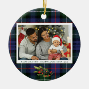Décoration En Céramique Photo de famille Plaid Berries rouges MacKenzie Ta