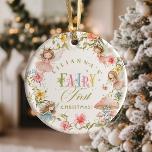 Décoration En Céramique Photo de la première Noël et du premier anniversai
