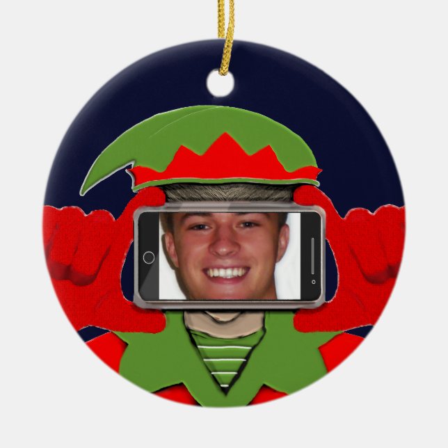 Décoration En Céramique Photo de Noël (Devant)