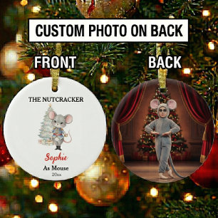 Décoration En Céramique Photo de Noël de casse-noisette de souris personna