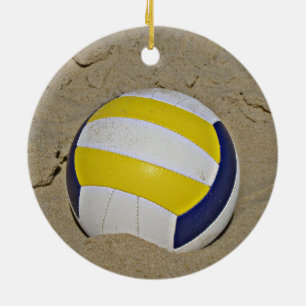 DÉCORATION EN CÉRAMIQUE PHOTO DE VOLLEYBALL DE PLAGE