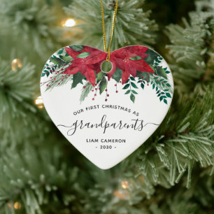 Décoration En Céramique Photo des grands-parents pour leur premier Noël av