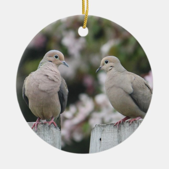Décoration En Céramique Photo Doves en deuil (Devant)