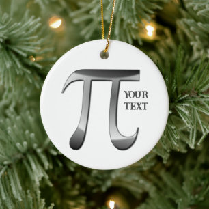 Décoration En Céramique Photo du symbole Pi en argent Noël