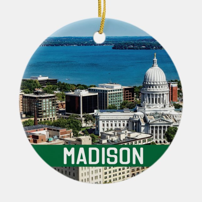 Décoration En Céramique Photo Madison Wisconsin Memento (Devant)