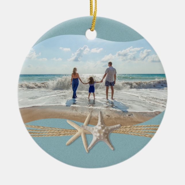 Décoration En Céramique Photo Ocean Sky Blue Starfish (Devant)