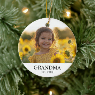 Décoration En Céramique Photo personnalisé grand-mère
