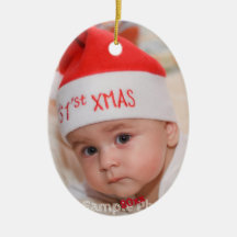 Photo personnalisée Baby 1er Noël