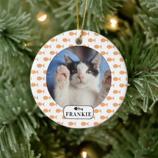 Décoration En Céramique Photo Personnalisée Chat Goldfish Pet