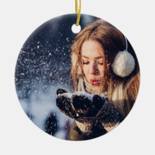 Décoration En Céramique Photo personnalisée Noël