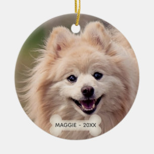 Décoration En Céramique Photo simple Poméranie personnalisée Chien